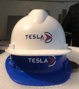 casque personnalisé maroc casque de construction imprimé avec logo sérigraphie découpe